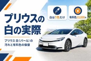 白いパールの現行プリウスのアイキャッチ
