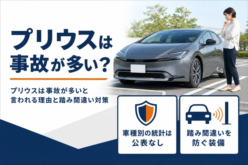 プリウスは事故が多いと言われる理由と対策を示したアイキャッチ