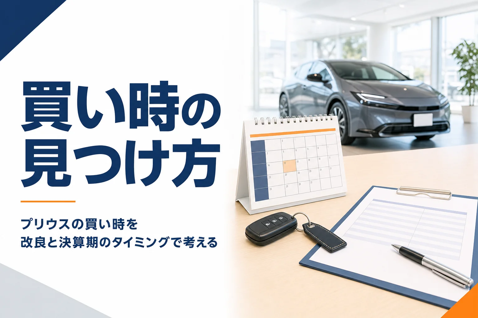 プリウスの買い時を改良と決算期で解説する記事のアイキャッチ