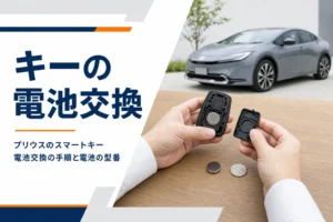 プリウスのスマートキーの電池を交換するイメージ