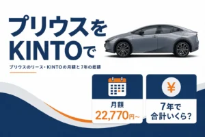 プリウスのリース・KINTOの費用を示したアイキャッチ