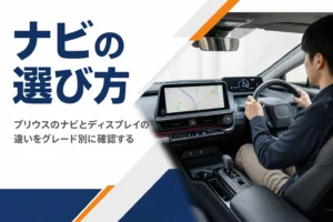 プリウスのナビとディスプレイの選び方を解説する記事のアイキャッチ