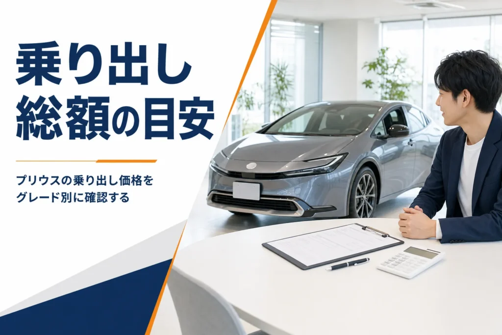 プリウスの乗り出し価格をグレード別に解説する記事のアイキャッチ
