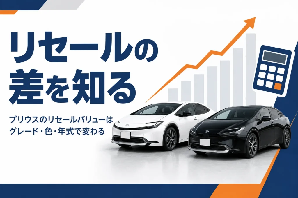 プリウスのリセールバリューを比べるイメージ
