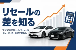 プリウスのリセールバリューを比べるイメージ