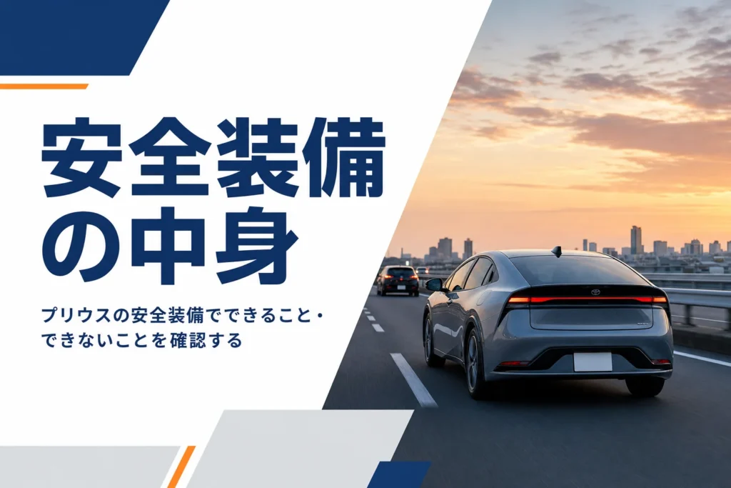 プリウスの安全装備でできることとできないことを解説する記事のアイキャッチ