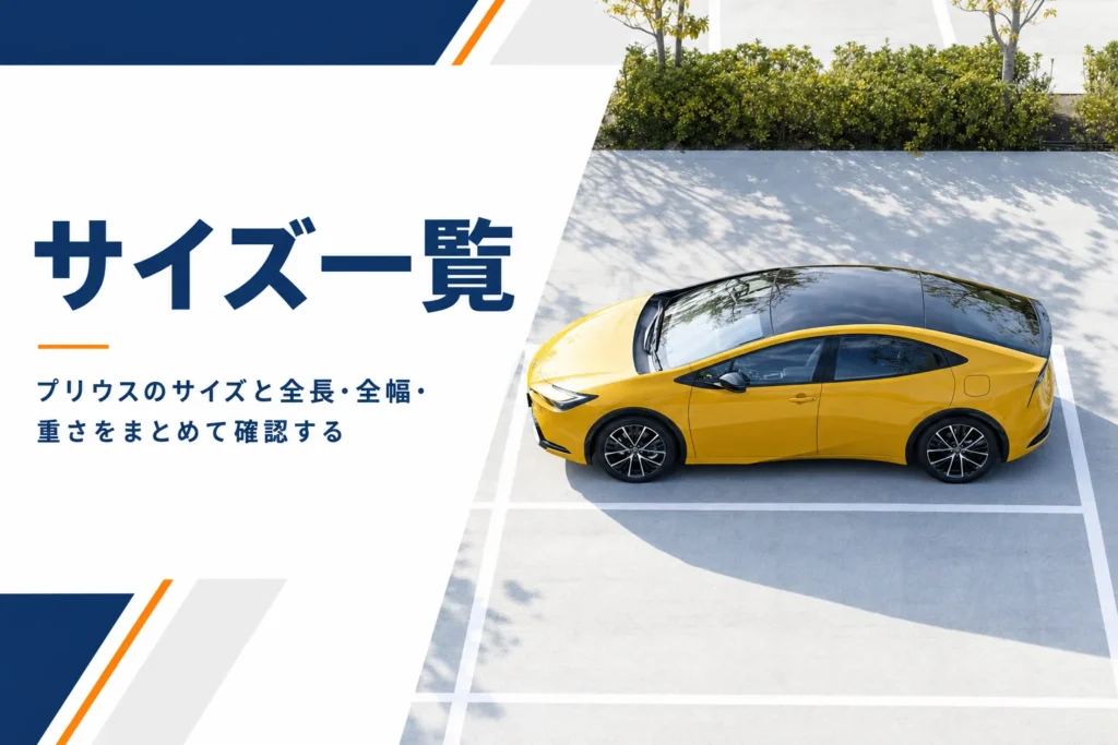 プリウスのサイズ一覧を解説する記事のアイキャッチ