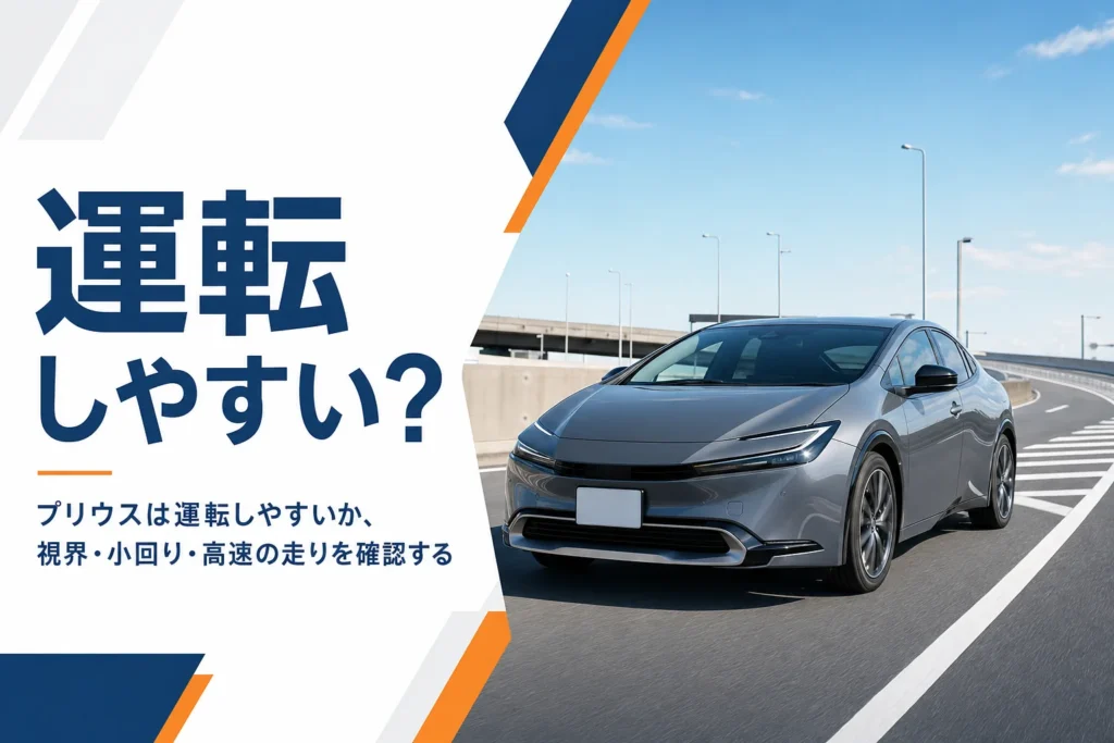 プリウスの運転のしやすさを視界・小回り・高速で解説する記事のアイキャッチ