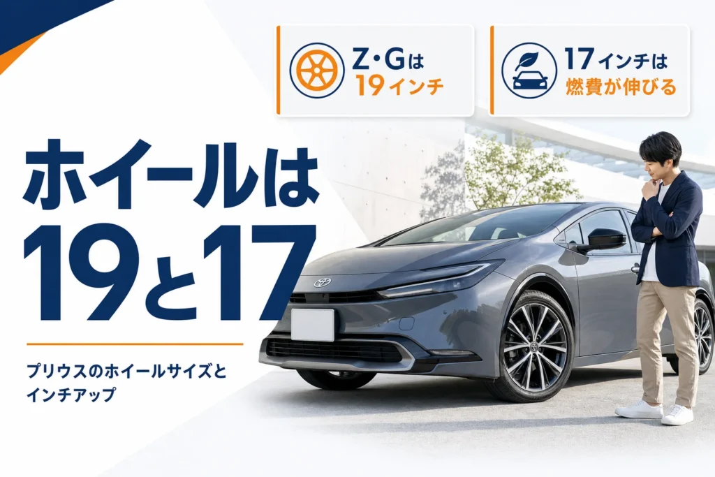 プリウスの19インチホイールのアイキャッチ