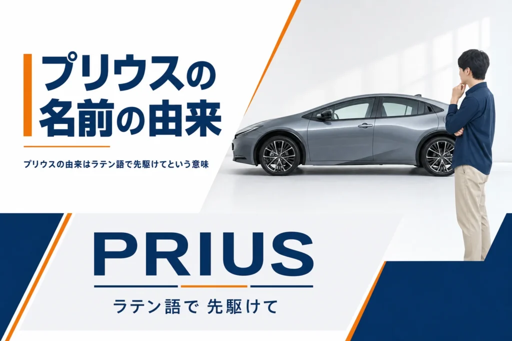 プリウスの名前の由来と意味を示したアイキャッチ